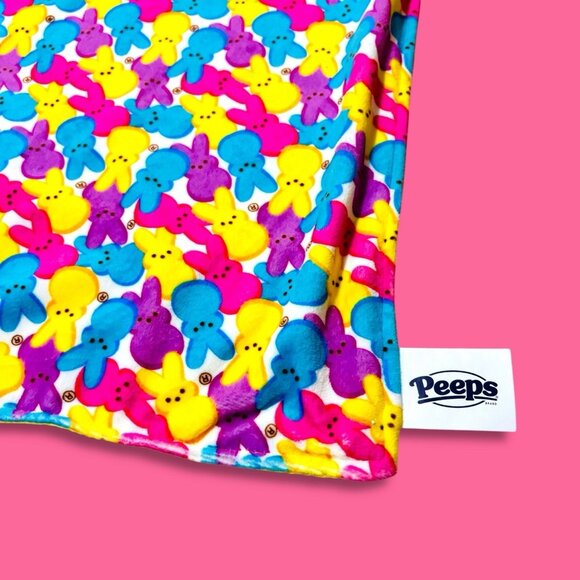 Peeps Easter Bunny Colorful Throw Blanket 58x48". Super Soft! Holiday Decor. - Picture 3 of 10